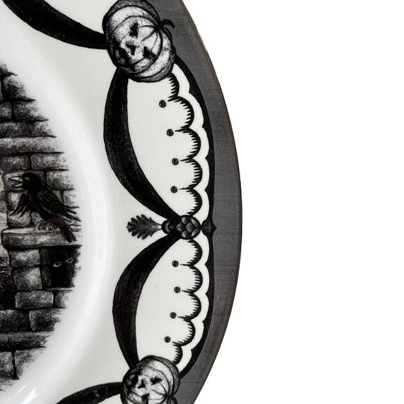 Royal Stafford WICKED WITCH Dinner Plates 11in Set of 4 Spooky Halloween New - Picture 6 of 13